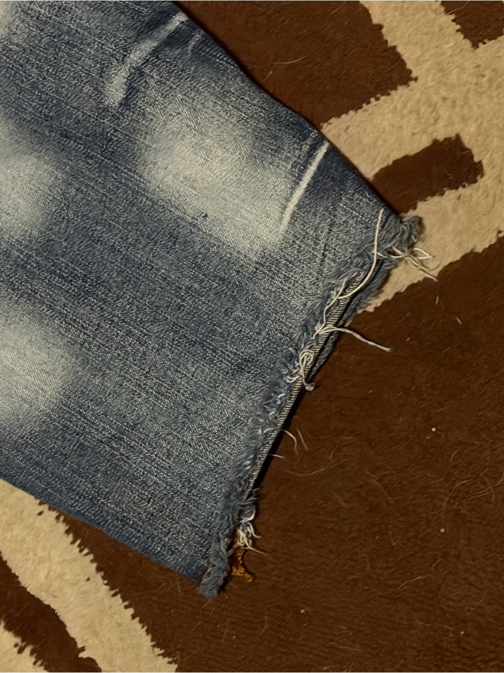Distressed Dark Blue Men's Denim House Shorts - Picture 10 of 13